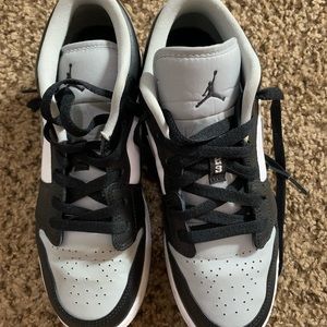 kid Jordan’s ! they fit me too small ! will fit a womens 8 !